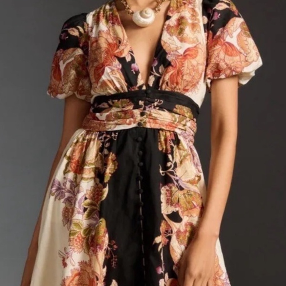 Anthropologie Katerina front button dress
